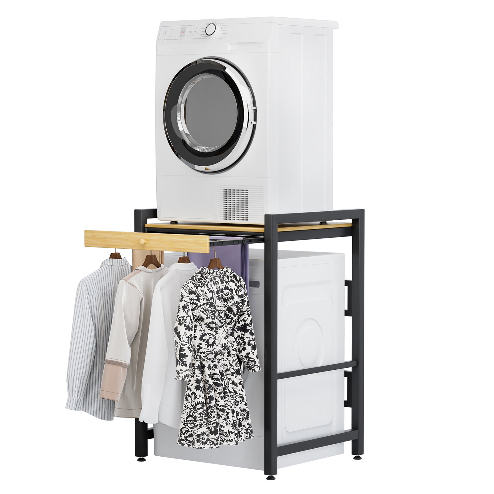 solautey Washing Machine Storage Utility Rack with Countertop, Washing ...