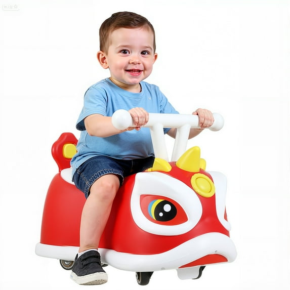 solautey Wiggle Car for Kids, Swing Car with LED Flashing - No Batteries, Gears or Pedals, Uses Twist, Turn, Wiggle Movement to Steer, Ride-on Toy for Boys Girls 3 Year Old and Up