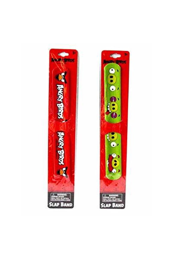 sold in 12 pieces - new angry birds slap bracelets bands toys perfect for birthday party favor goodie bags - wonders shop usa