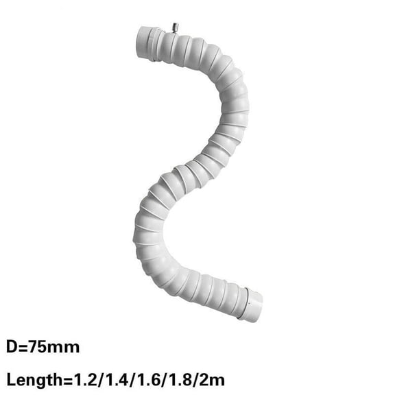 soldering smoke Fume Extractor POM Flexible Smoke Exhaust Ventilator Pipe Welding Fume Arm For Exhaust System 1-2m * 75 mm