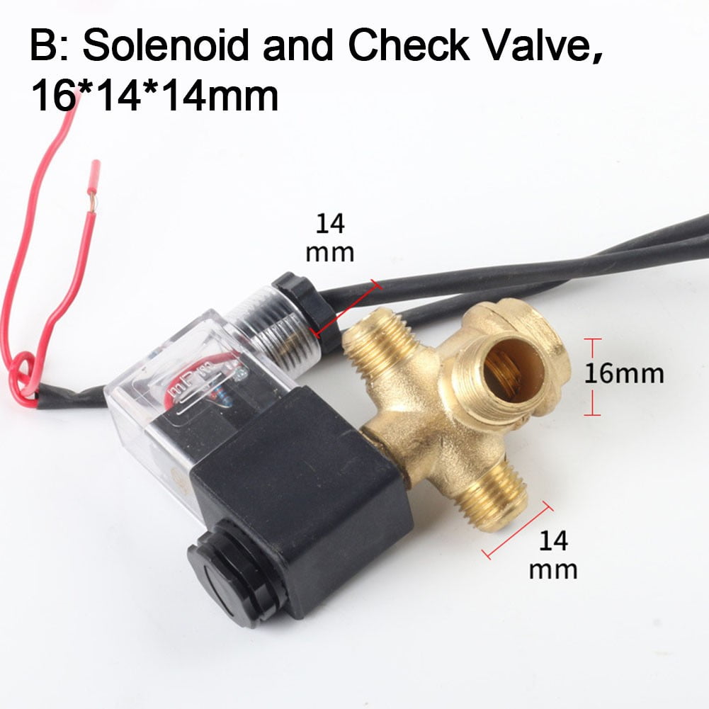 solenoid valve mute oilfree power off exhaust check valve air pump