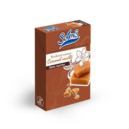 solens bonbons caramel vanilla sans sucres 50g