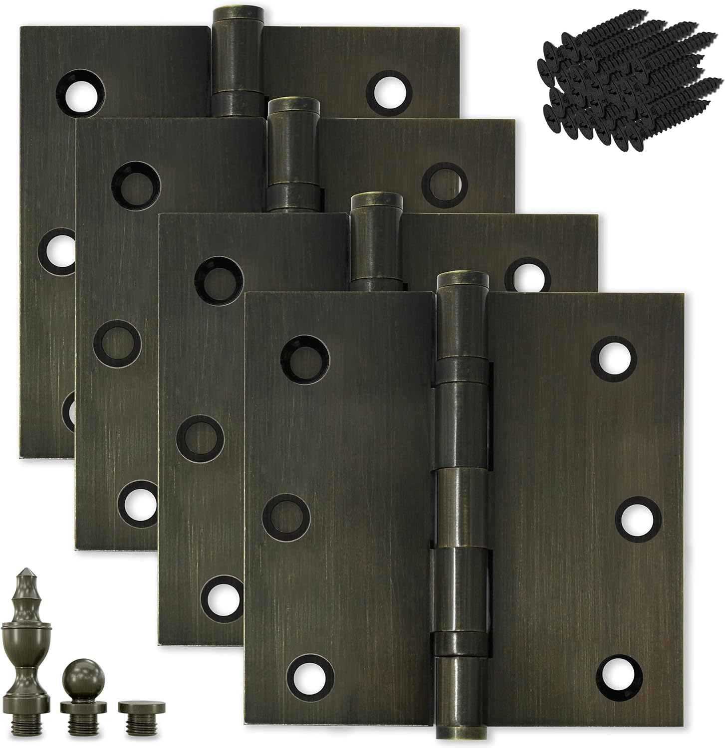 solid brass door hinge heavy duty bearing 3x3 inch with decorative