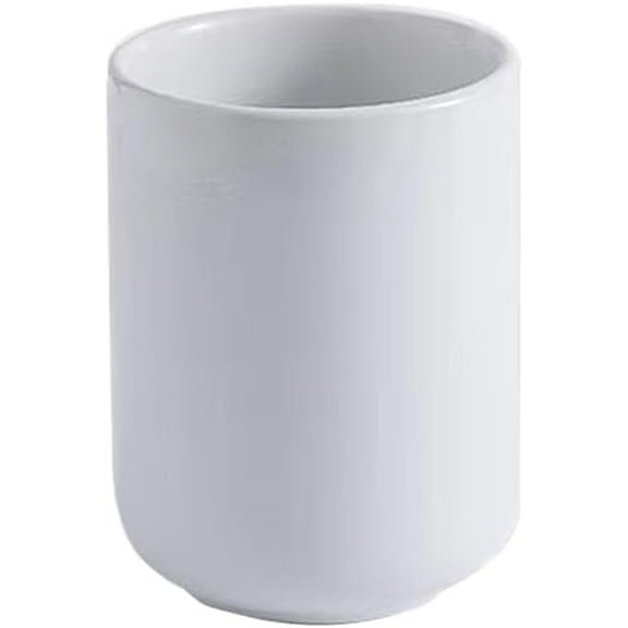 solid color ceramic handleless straight mug, drinking cups, holder, suitable for use in hotels, homes, and for entertaining guests. (White)