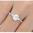 thumbnail image 1 of solitaire jewels 1.32CT Art Deco Oval Moissanite Engagement Ring For Women, 18K Rose Gold, 1 of 5