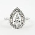 thumbnail image 1 of solitaire jewels 1.35CT Pear Moissanite Double Halo Engagement Ring For Women, 14K Rose Gold, 1 of 8