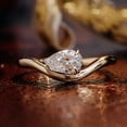 thumbnail image 1 of solitaire jewels 1.35CT Pear Moissanite Solitaire Engagement Ring For Women, 14K Yellow Gold, 1 of 6
