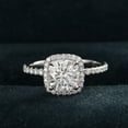 thumbnail image 1 of solitaire jewels 1.5CT Cushion Moissanit Halo Engagement Ring For Women, 14K Yellow Gold, 1 of 8