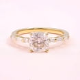 thumbnail image 1 of solitaire jewels 1.5CT Cushion Moissanit Solitaire Engagement Ring For Women, 14K Yellow Gold, 1 of 5