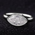 thumbnail image 1 of solitaire jewels 1.5CT East West Bezel Set Marquis Moissanite Engagement Ring For Women, 18K White Gold, 1 of 9