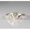 thumbnail image 1 of solitaire jewels 1.5CT Heart Moissanite Cross Over Shank Solitaire Engagement Ring For Women, 14K Yellow Gold, 1 of 5