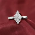 thumbnail image 1 of solitaire jewels 1.5CT Marquise Moissanite Art Deco Engagement Ring For Women, 18K White Gold, 1 of 5