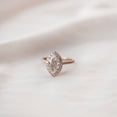 thumbnail image 1 of solitaire jewels 1.5CT Marquise Moissanite Halo Engagement Ring For Women, 10K Rose Gold, 1 of 8