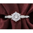 thumbnail image 1 of solitaire jewels 1.5CT Round Moissanite Nature Inspired Engagement Ring For Women, 18K White Gold, 1 of 7