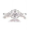 thumbnail image 1 of solitaire jewels 1.75CT Muse Setting Oval Moissanite Engagement Ring For Women, 18K White Gold, 1 of 6