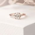 thumbnail image 1 of solitaire jewels 1.75CT Oval Moissanite 7 Stone Engagement Ring For Women, 14K Rose Gold, 1 of 4