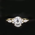 thumbnail image 1 of solitaire jewels 1.75CT Oval Moissanite Solitaire Engagement Ring For Women, 10K Yellow Gold, 1 of 6
