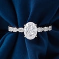 thumbnail image 1 of solitaire jewels 1.75CT Oval Moissanite Solitaire Engagement Ring For Women, 18K White Gold, 1 of 6