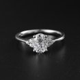 thumbnail image 1 of solitaire jewels 1.7CT Oval Moissanit Engagement Ring For Women, 14K White Gold, 1 of 7