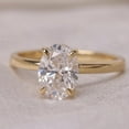 thumbnail image 1 of solitaire jewels 1.7CT Oval Moissanit Solitaire Engagement Ring For Women, 14K Yellow Gold, 1 of 7