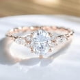 thumbnail image 1 of solitaire jewels 1.7CT Twisted Shank Oval Moissanit Engagement Ring For Women, 14K Rose Gold, 1 of 6