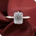 thumbnail image 1 of solitaire jewels 2.25CT Emerald Moissanite Hidden Halo Engagement Ring For Women, 18K White Gold, 1 of 7