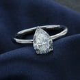 thumbnail image 1 of solitaire jewels 2.25CT Pear Moissanite Solitaire Engagement Ring For Women, 10K Yellow Gold, 1 of 3