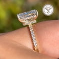 thumbnail image 1 of solitaire jewels 2.5CT IGI Certified Radiant Lab Grown Diamond Hidden Halo Engagement Ring For Women, 14K Yellow Gold, EF Color VS Clarity, 1 of 6