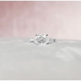 thumbnail image 1 of solitaire jewels 2.5CT Oval Moissanit Hidden Halo Engagement Ring For Women, 14K White Gold Plating Over Silver, D Color VVS Clarity, 1 of 8