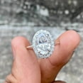 thumbnail image 1 of solitaire jewels 2.5CT Oval Moissanite Halo Engagement Ring For Women, 10K Yellow Gold, 1 of 6