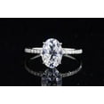 thumbnail image 1 of solitaire jewels 2.5CT Oval Moissanite Hidden Halo Engagement Ring For Women, 14K Rose Gold, 1 of 6