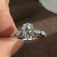 thumbnail image 1 of solitaire jewels 2.5CT Oval Moissanite Solitaire Engagement Ring For Women, 10K White Gold, 1 of 5