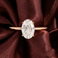 thumbnail image 1 of solitaire jewels 2.5CT Oval Moissanite Solitaire Engagement Ring For Women, 14K Rose Gold, 1 of 6