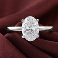 thumbnail image 1 of solitaire jewels 2.5CT Oval Moissanite Solitaire Engagement Ring For Women, 14K White Gold, 1 of 7