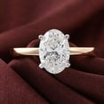 thumbnail image 1 of solitaire jewels 2.5CT Oval Moissanite Solitaire Engagement Ring For Women, 14K Yellow Gold, 1 of 7