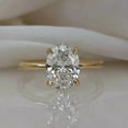 thumbnail image 1 of solitaire jewels 2.5CT Oval Moissanite Solitaire Engagement Ring For Women, 14K Yellow Gold, 1 of 7
