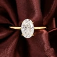 thumbnail image 1 of solitaire jewels 2.5CT Oval Moissanite Solitaire Engagement Ring For Women, 14K Yellow Gold, 1 of 6