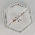 thumbnail image 1 of solitaire jewels 2.5CT Oval Solitaire Moissanite Engagement Ring For Women, 18K Rose Gold, 1 of 5