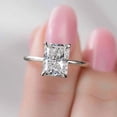 thumbnail image 1 of solitaire jewels 2.5CT Radiant Moissanite Hidden Halo Engagement Ring For Women, 14K White Gold, 1 of 4