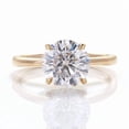 thumbnail image 1 of solitaire jewels 2.5CT Tulip Setting Round Moissanite Engagement Ring For Women, 14K Yellow Gold, 1 of 10