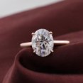 thumbnail image 1 of solitaire jewels 2.75CT Oval Moissanite Hidden Halo Engagement Ring For Women, 10K Rose Gold, 1 of 9