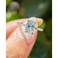 thumbnail image 1 of solitaire jewels 2.75CT Oval Moissanite Hidden Halo Engagement Ring For Women, 10K Rose Gold, 1 of 8