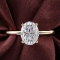 thumbnail image 1 of solitaire jewels 2.75CT Oval Moissanite Hidden Halo Engagement Ring For Women, 14K Yellow Gold, 1 of 5