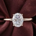 thumbnail image 1 of solitaire jewels 2.75CT Oval Moissanite Hidden Halo Engagement Ring For Women, 18K Rose Gold, 1 of 5