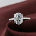 thumbnail image 1 of solitaire jewels 2.75CT Oval Moissanite Hidden Halo Engagement Ring For Women, 18K White Gold, 1 of 9