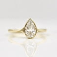 thumbnail image 1 of solitaire jewels 2CT Bezel Set Pear Moissanite Engagement Ring For Women, 14K Yellow Gold, 1 of 6