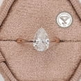 thumbnail image 1 of solitaire jewels 2CT IGI Certified Pear Lab Grown Diamod Solitaire Engagement Ring For Women, 10K Rose Gold, EF Color VS Clarity, 1 of 6