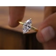 thumbnail image 1 of solitaire jewels 2CT Marquise Moissanite Hidden Halo Engagement Ring For Women, 14K Yellow Gold, 1 of 6