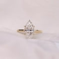 thumbnail image 1 of solitaire jewels 2CT Marquise Solitaire Moissanite Engagement Ring For Women, 14K Yellow Gold, 1 of 8