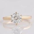 thumbnail image 1 of solitaire jewels 2CT Round Moissanite Hidden Halo Engagement Ring For Women, 14K Yellow Gold, 1 of 5
